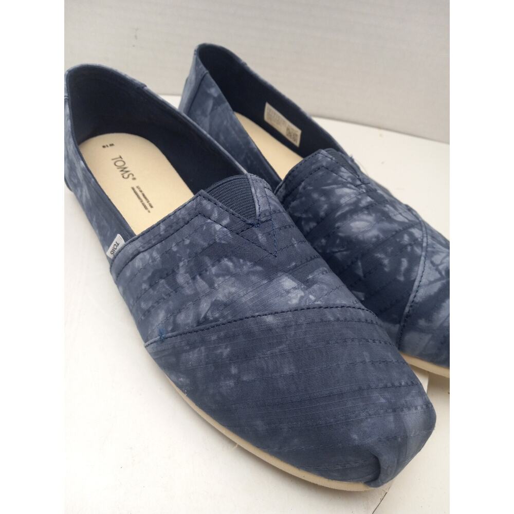 TOMS Alpargata Slip On Blue Tie Dye Woven Womens Size 10 Shoes Loafers - Picture 4 of 12
